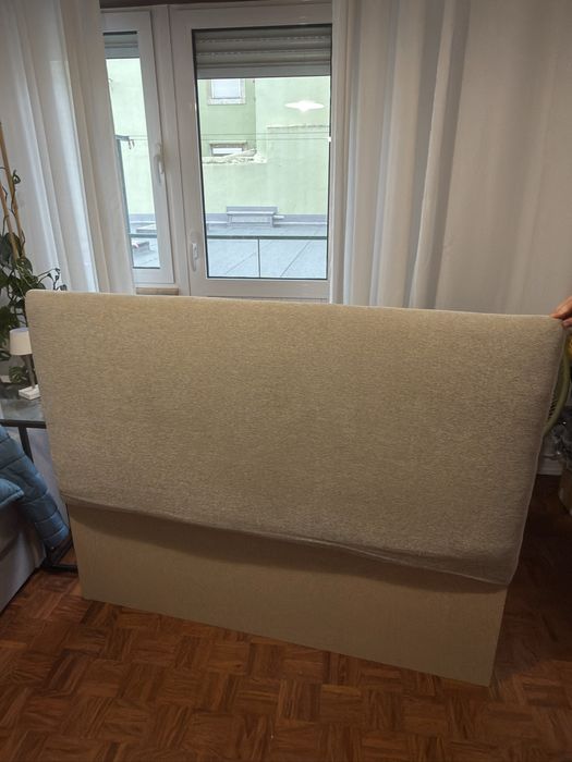 Cabeceira cama bege