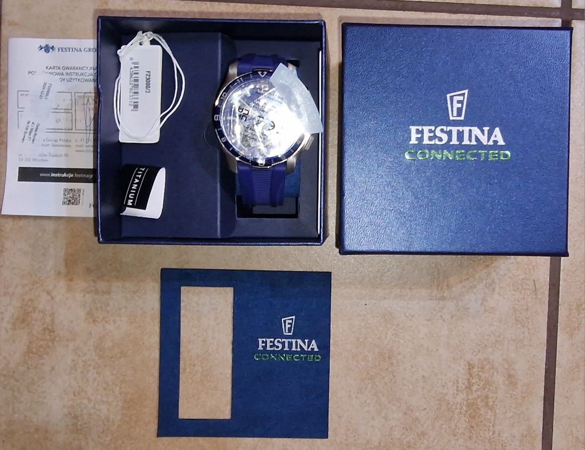 Zegarek hybrydowy Festina Connected Titanium