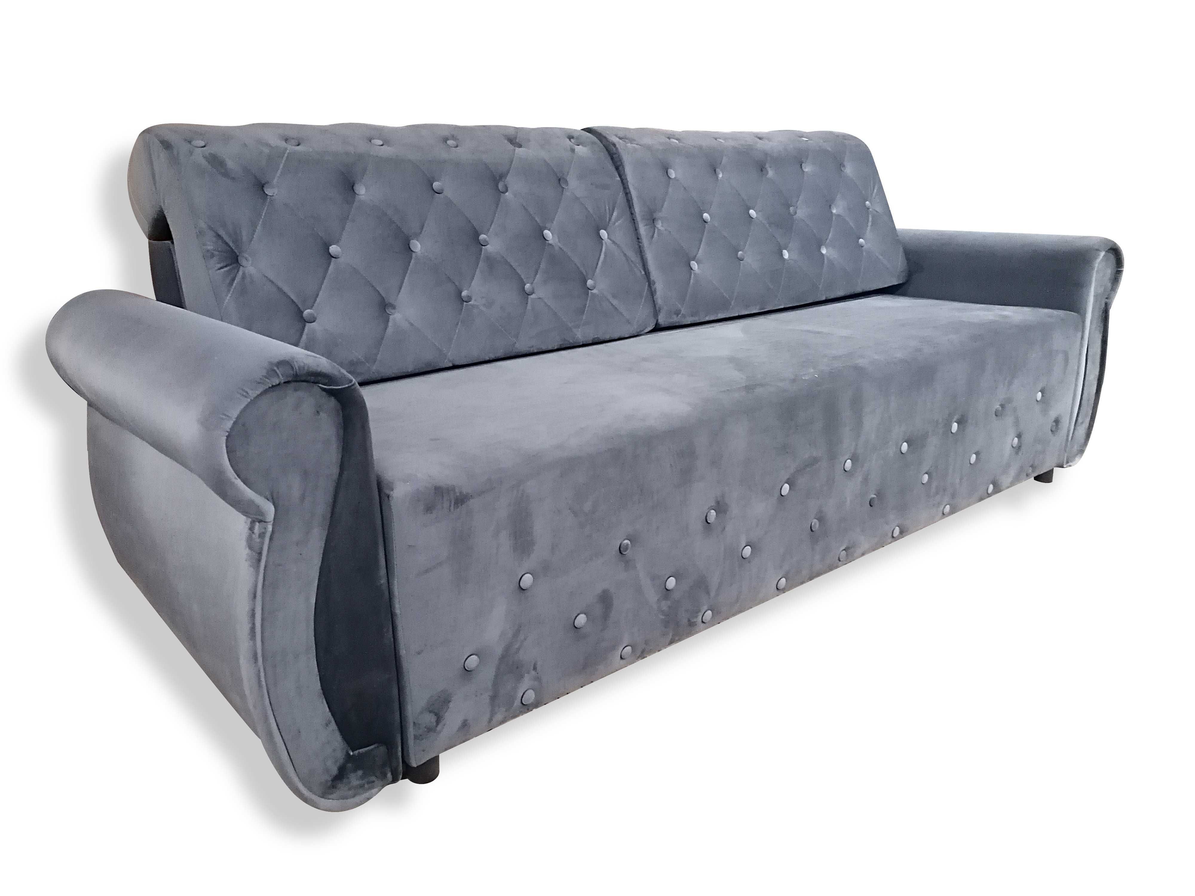 NA RATY sofa glamour rozkładana pojemnik kanapa łóżko 140x200