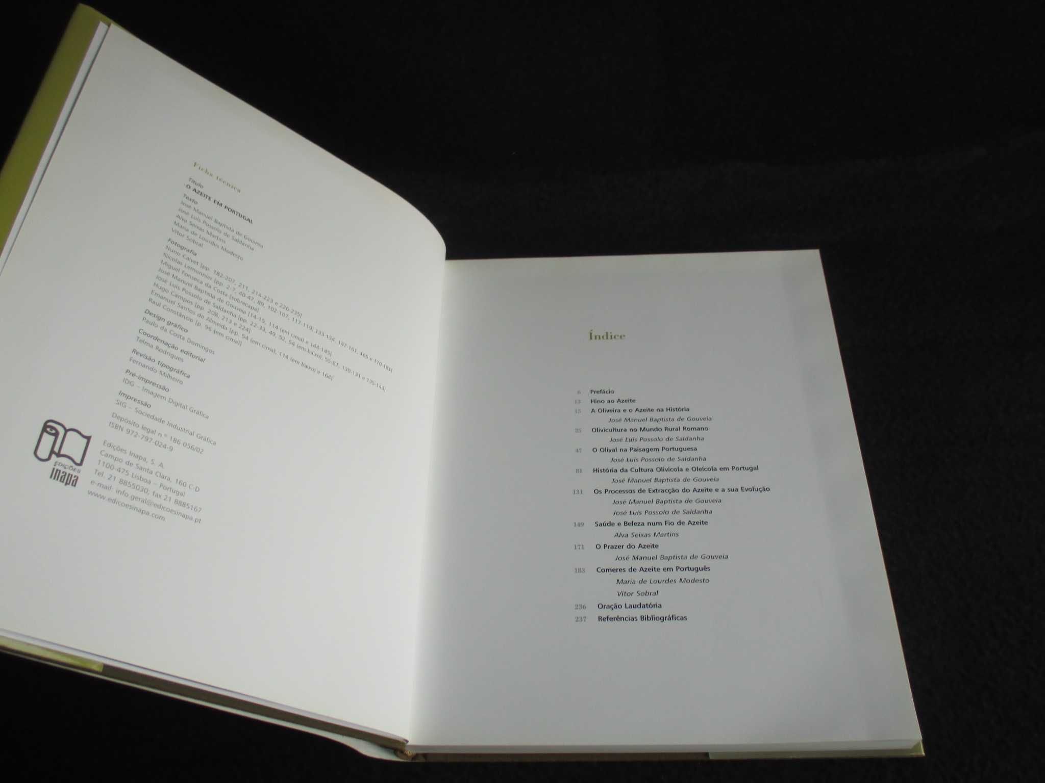 Livro O Azeite em Portugal Inapa