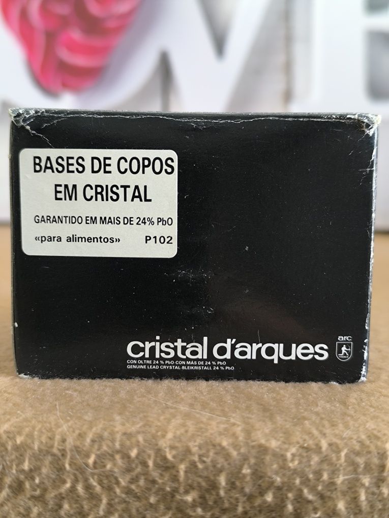 Conjunto de seis Bases p/ copos Cristal D’Arques