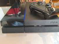 PS4 desbloqueada (FW 9.00) c/ disco de 1TB e comando original