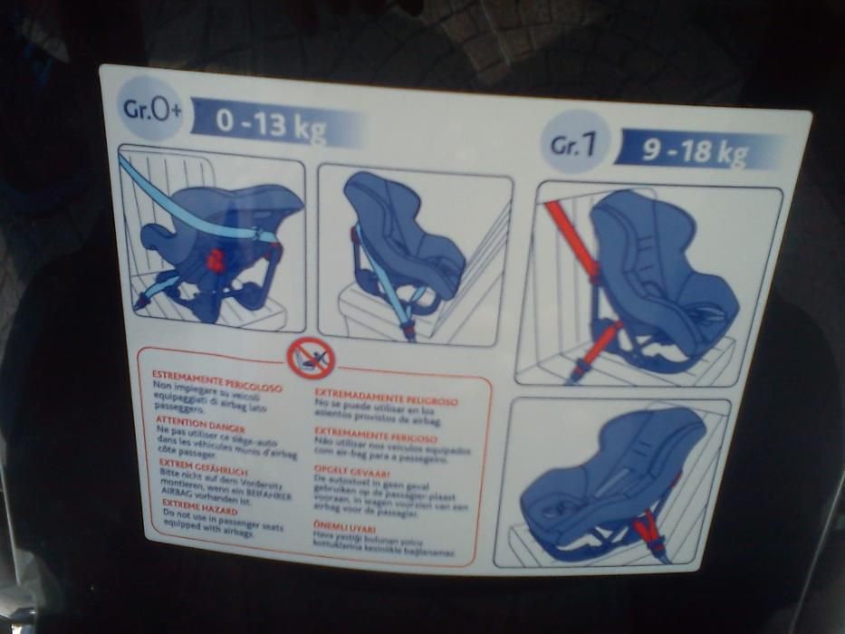 Cadeira Chicco 0/9Kg 9/18Kg como nova