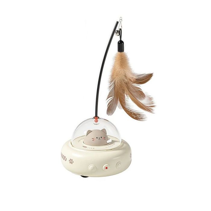 Електрична іграшка для котів, автоматичне обертання з пір’ям
