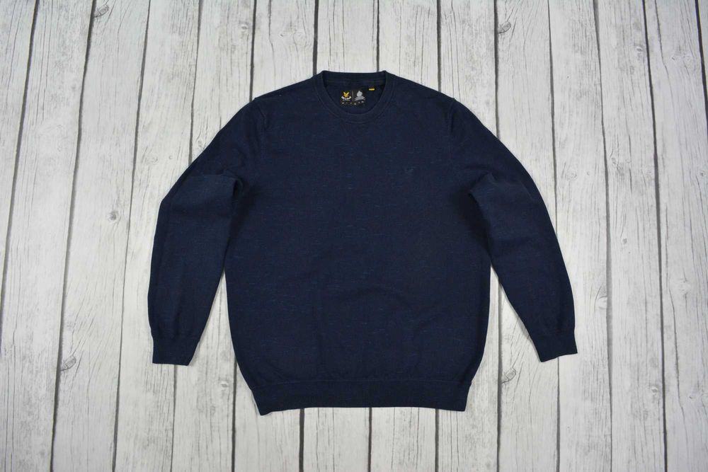 Lyle & Scott KN460V Regular Fit Męskie Sweter Crewneck Rozmiar L
