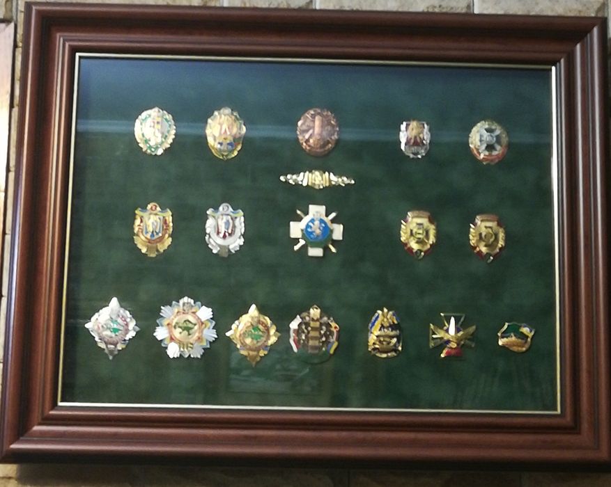 Большая композиция знаков погранвойск Украины.