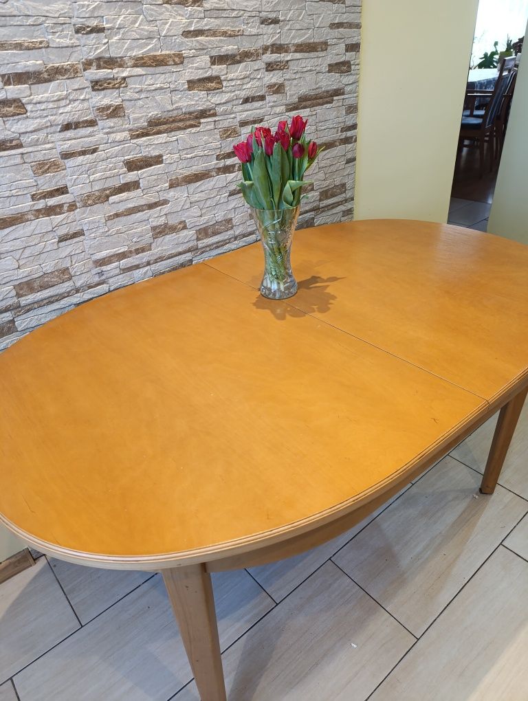 Stół owal 89/140 rozkładany 4 krzesła gratis