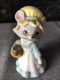 Mysz porcelanowa figurka