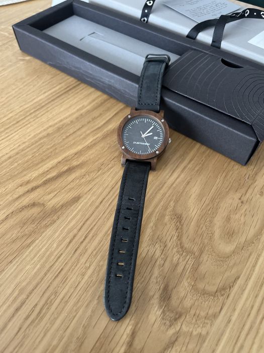 Drewniany zegarek męski raw palisander plantwear datownik