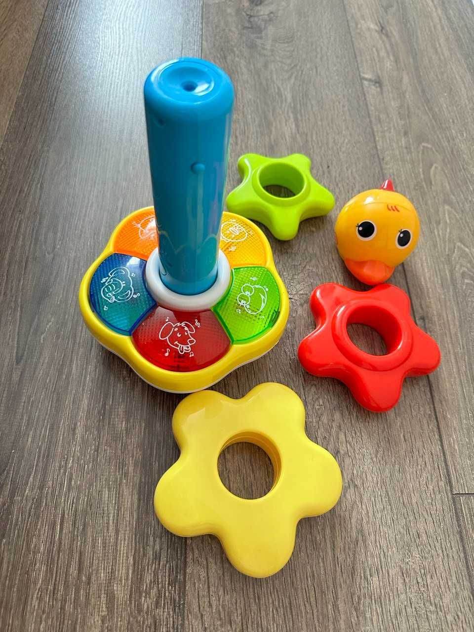 Дитяча інтерактивна іграшка качка пірамідка Limo Toy