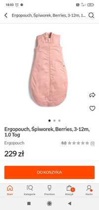 ErgoPouch Śpiworek Berries 3-12M 1.0TOG