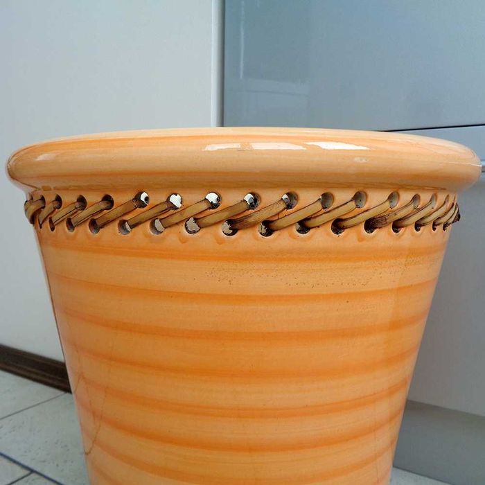 Садовый цветочный горшок Deroma керамический напольный вазон кашпо