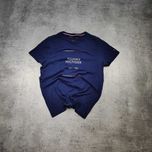 MĘSKA Koszulka Bawełniana Duże Logo Granatowa PREMIUM Tommy Hilfiger