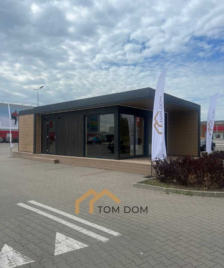 Dom modułowy 50m2+taras i zadaszenie od ręki, po pokazowy dom mobilny