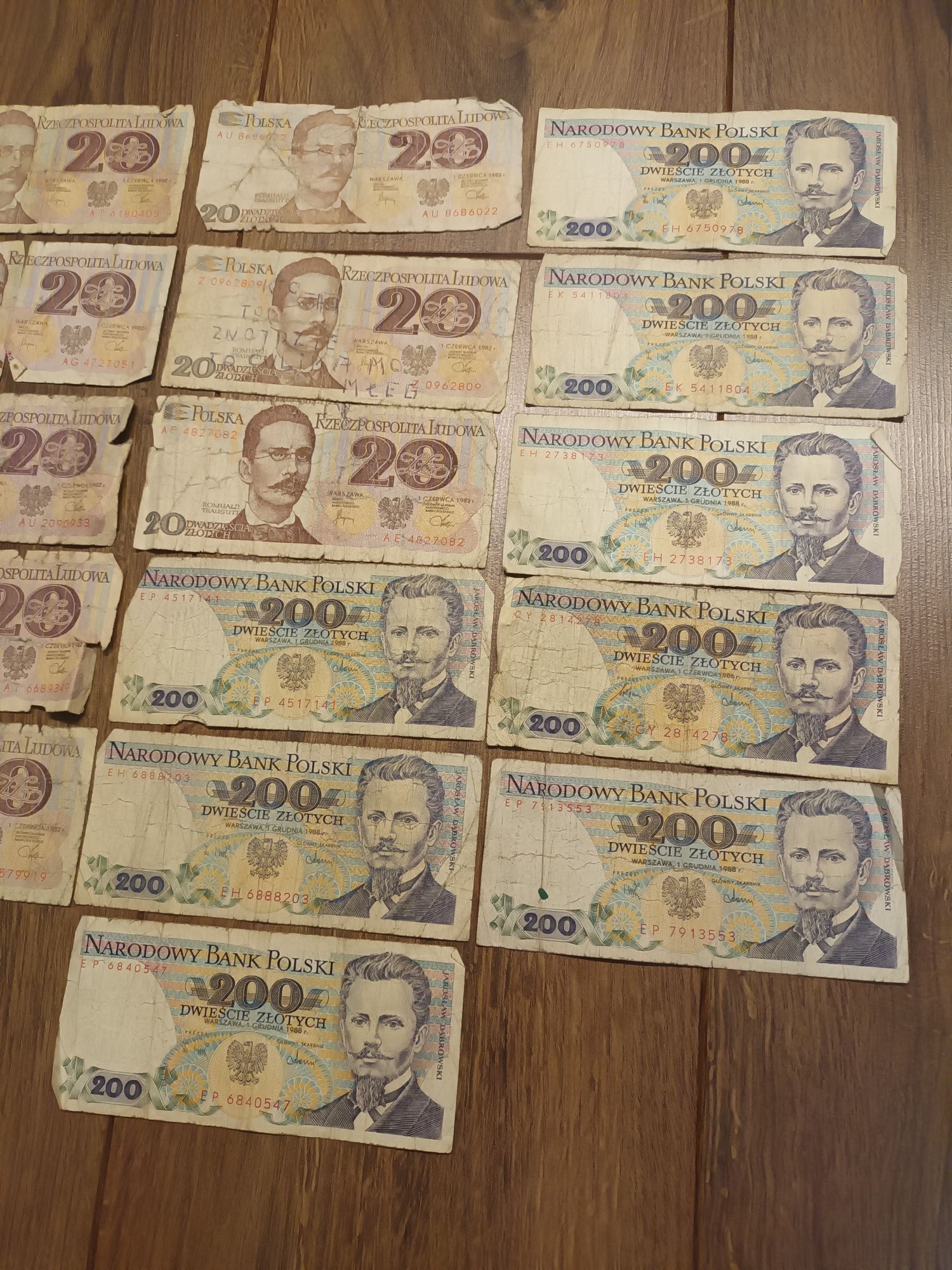 Banknoty PRL - 16 sztuk