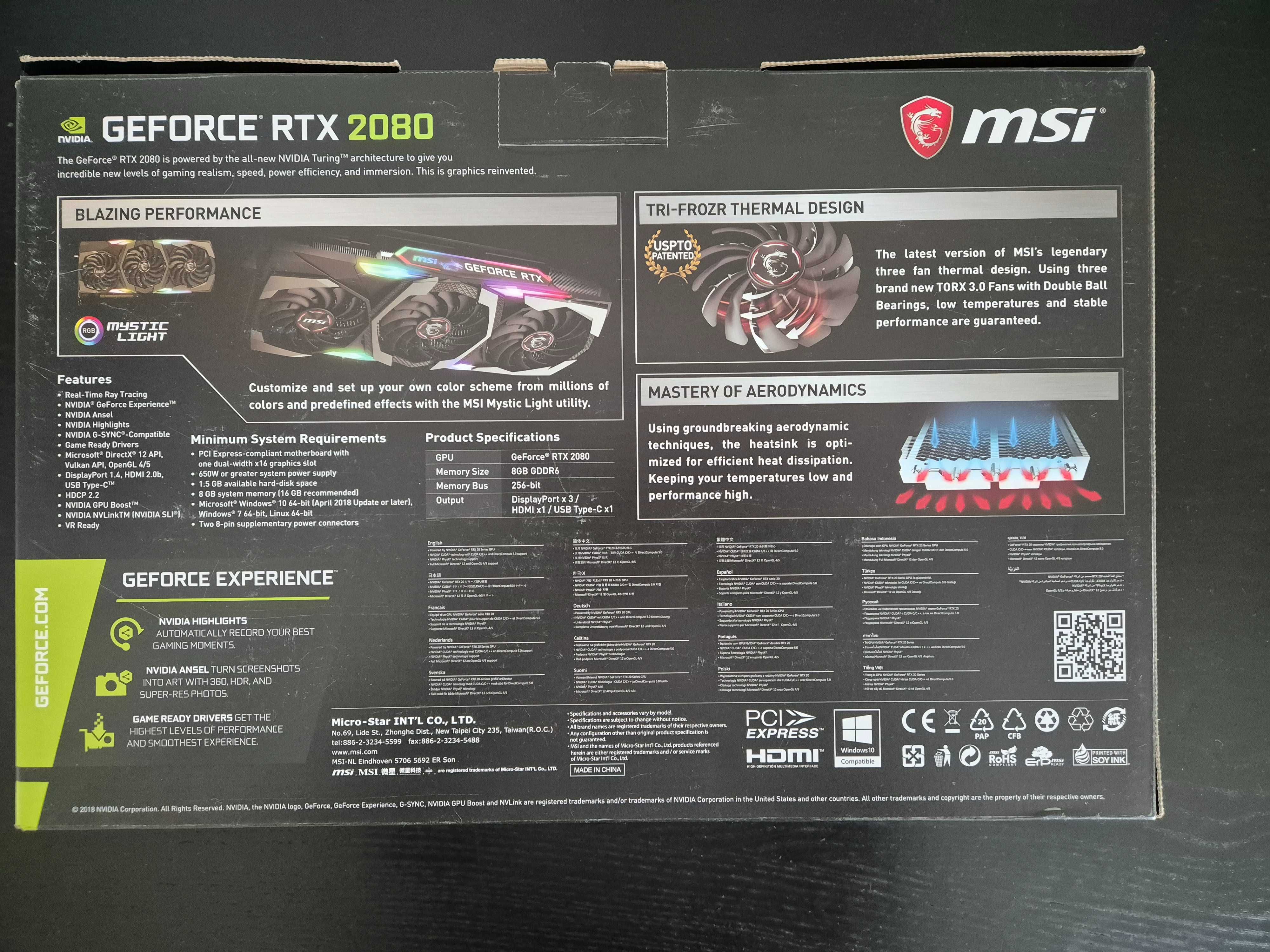 Відеокарта MSI PCI-Ex GeForce RTX 2080 Gaming X Trio 8GB GDDR6