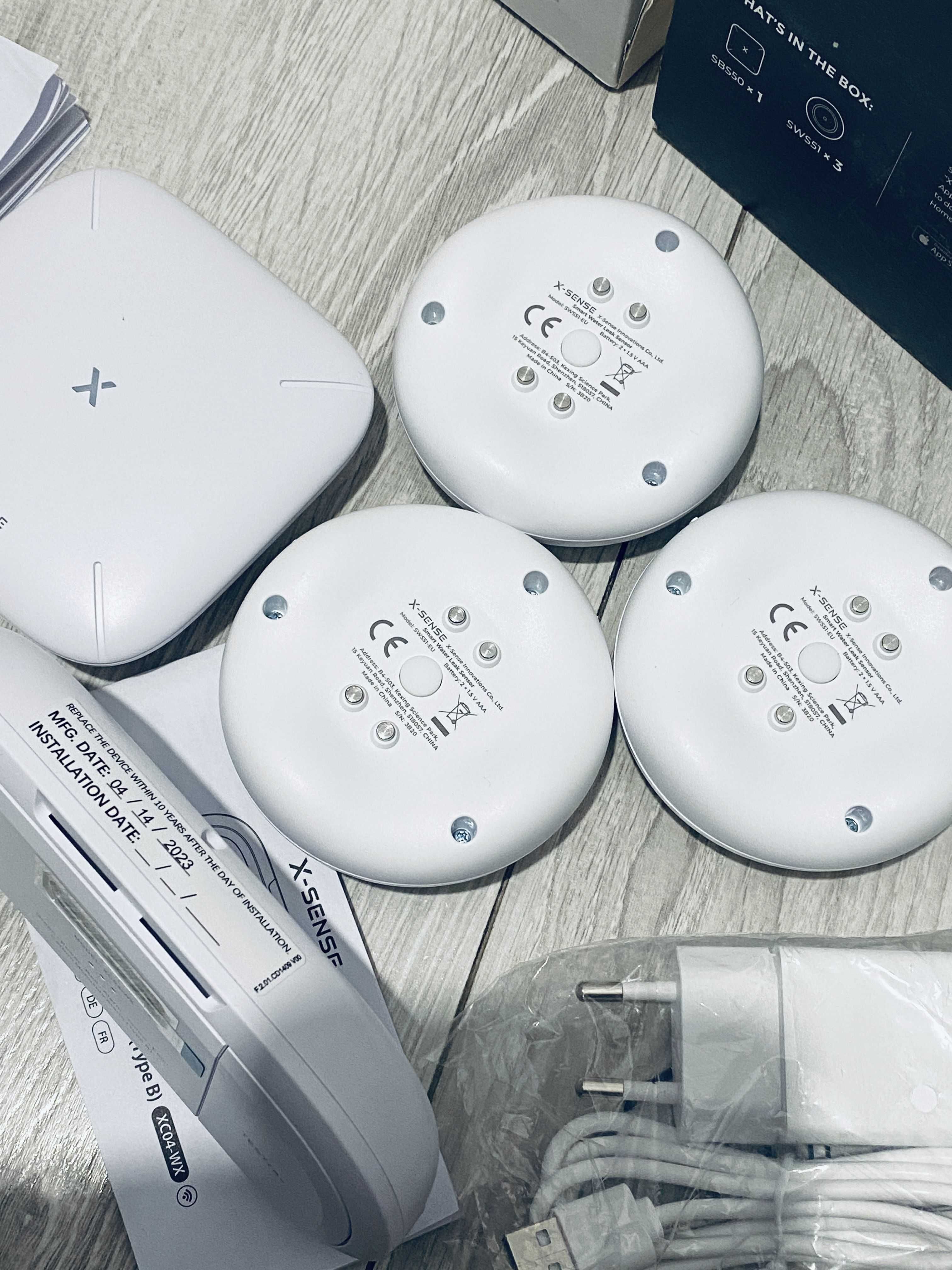 X-sense czujnik czadu centrala 3x czujnik zalania wifi aplikacja
