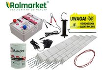 Zestaw Pastuch ogrodzenie elektryczny dla bydła paliki SKUTECZNY