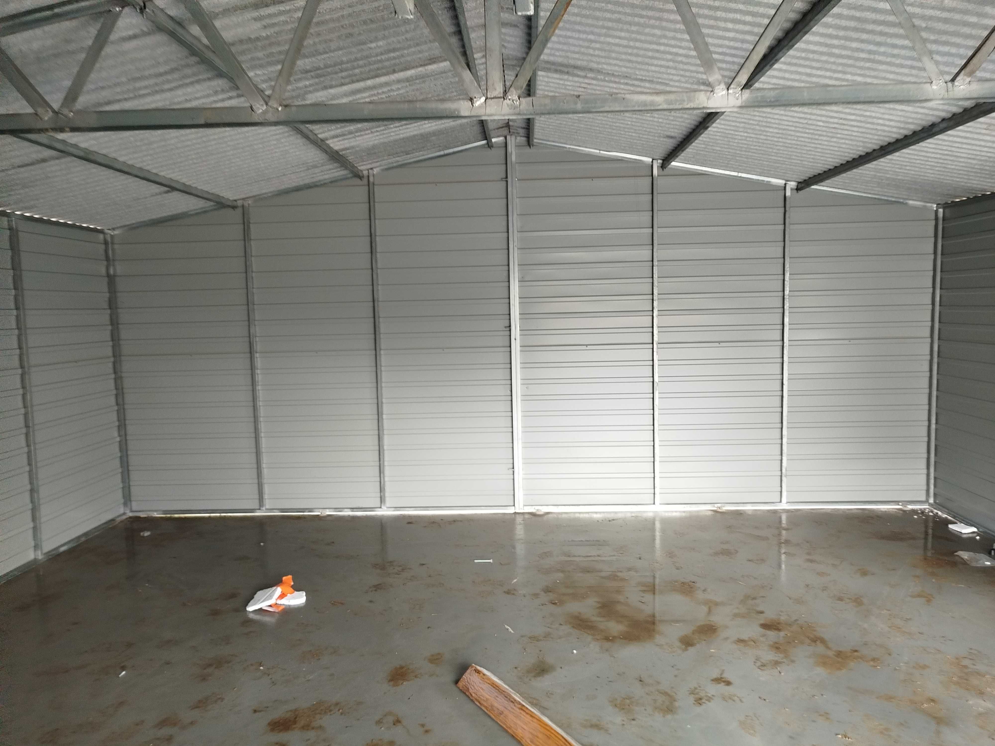 Garaż blaszany antracyt , 6x5,8 - 35m2 Blaszak, +okno, drzwi, PROMOCJA