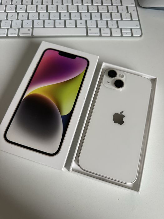 iPhone 14 128gb Starlight Jak Nowy Bateria 100%