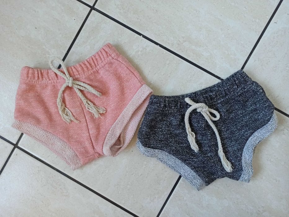 2 pack szorty dresowe ze sznurkami 80