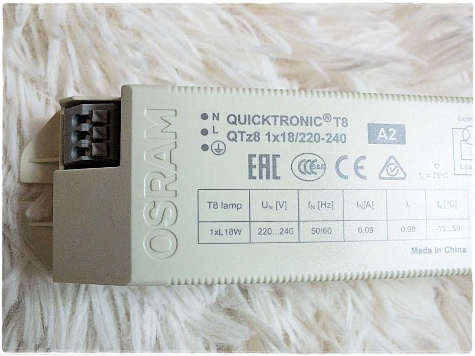 Statecznik elektroniczny OSRAM T8 1x18W do świetlówek w terrarium UVB