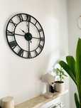 Zegar loft czarny metalowy TK Maxx 47cm metal ścienny