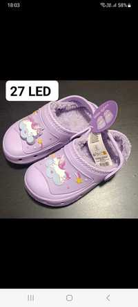 Crocs /klapki LED ocieplane 27.