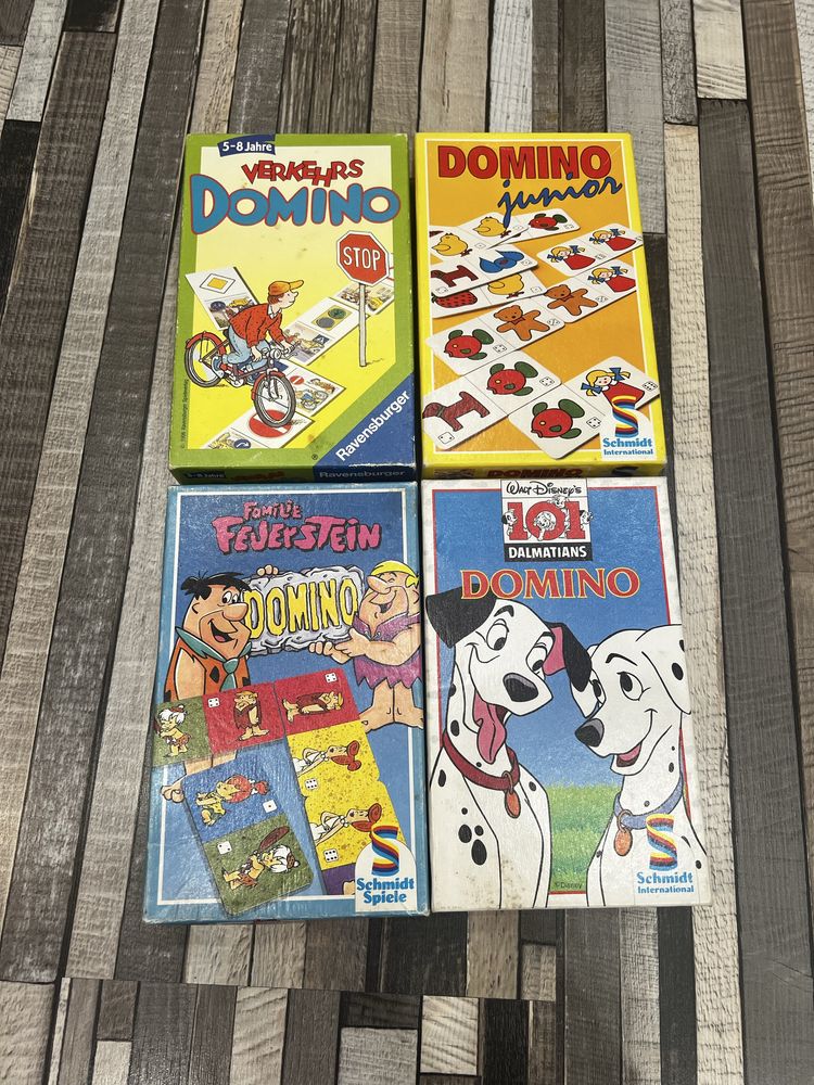 Domino obrazkowe dla dzieci/ 101 dalmatyńczyków, flinstonowie, junior