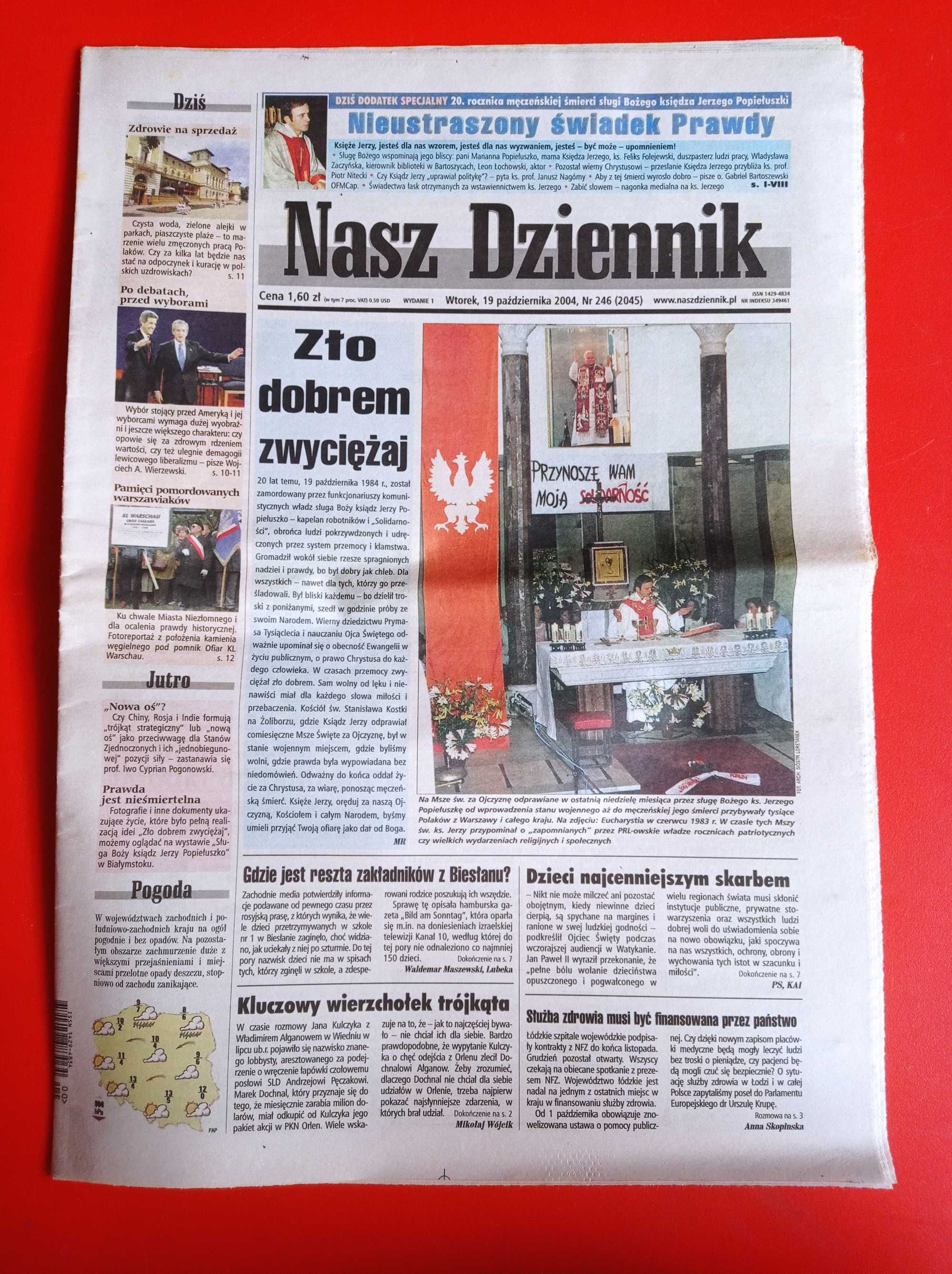Nasz Dziennik, nr 246/2004, 19 października 2004 ks. Jerzy Popiełuszko