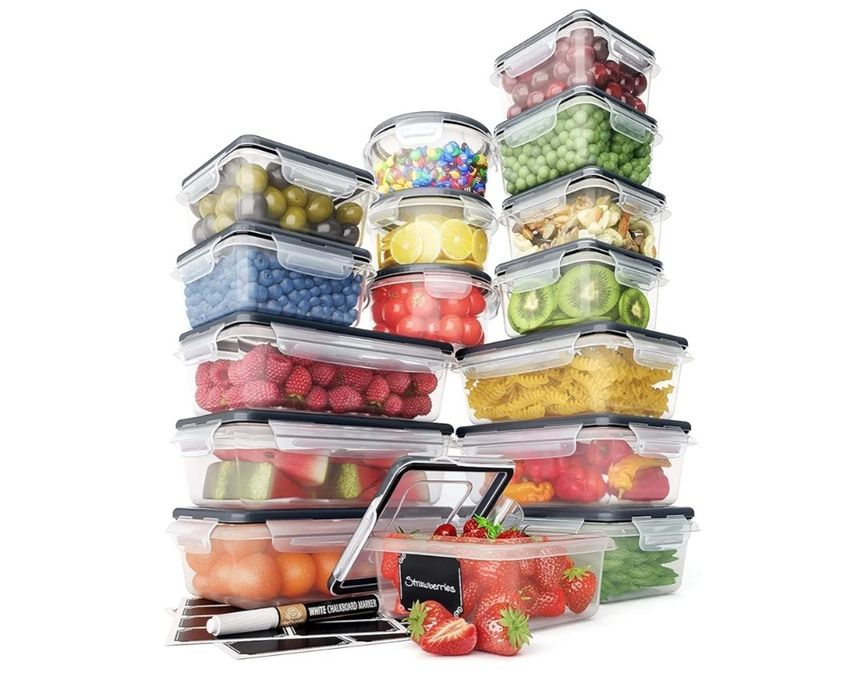 Пластикові коробки для зберігання з практичною кришкою (16 штук) - Вод