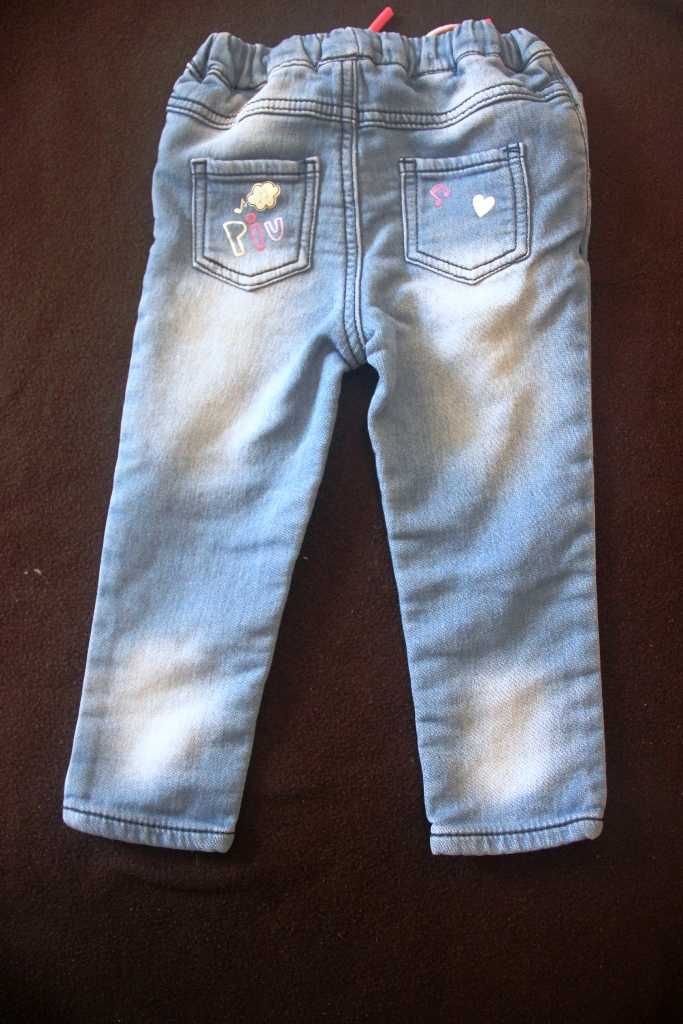 Spodnie jeansy ocieplane dla dziewczynki 86 guma RESERVED