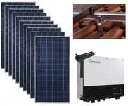 kit fotovoltaico 3,6Kw híbrido baixa voltagem com estrutura de telhado