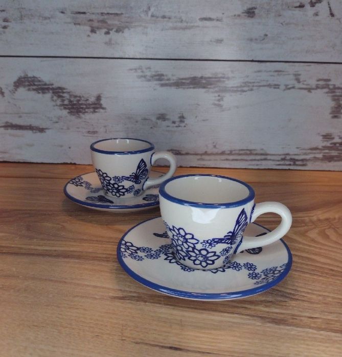 *Filiżanki ceramiczne do espresso  zestaw ceramika Bolesławiec