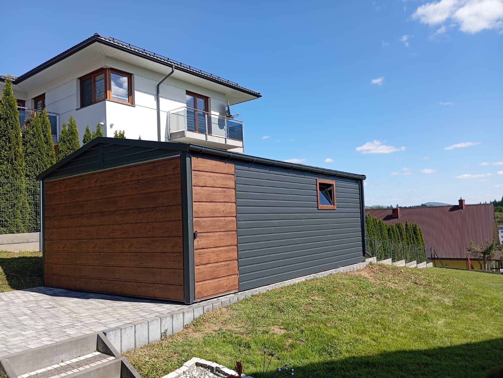 Producent garaży blaszanych  garaz 6x6 Drewnopodobny