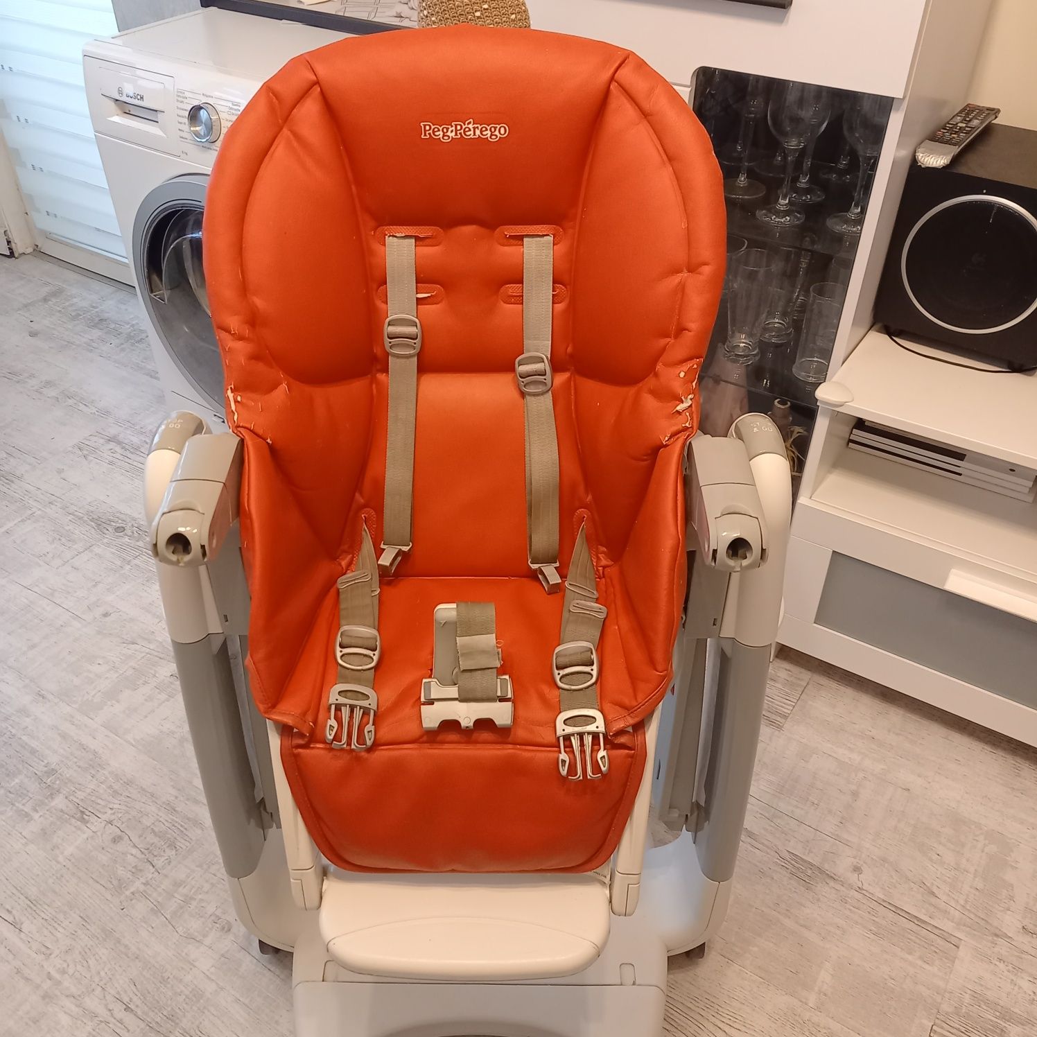 Krzesełko do karmienia Peg Perego Tatamia 3w1 leżaczek huśtawka
