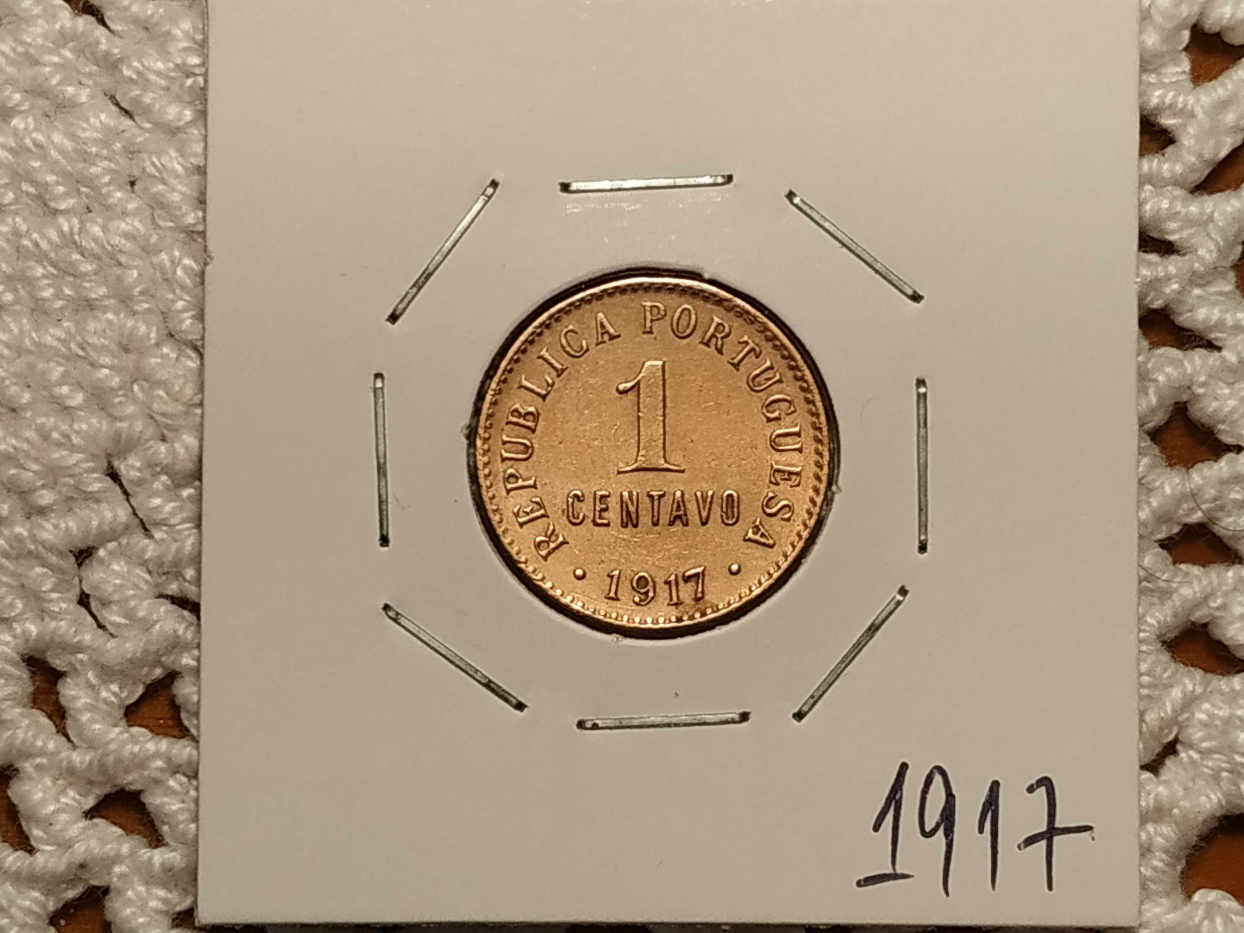 Portugal - moeda de 1 centavo de 1917