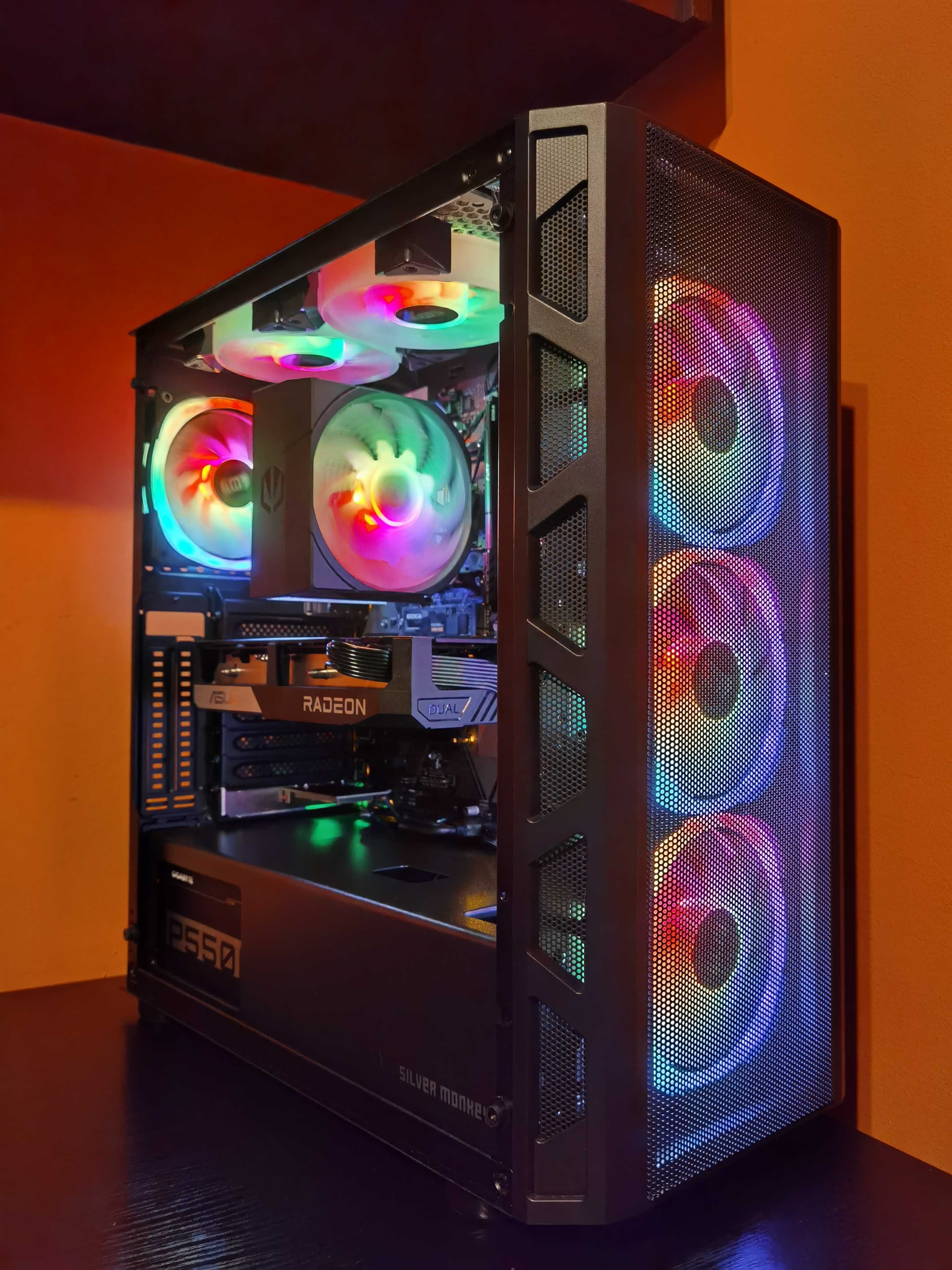 Ryzen 5 5600 • RX 6600 • 32GB RAM • 1TB SSD - komputer do gier z RGB