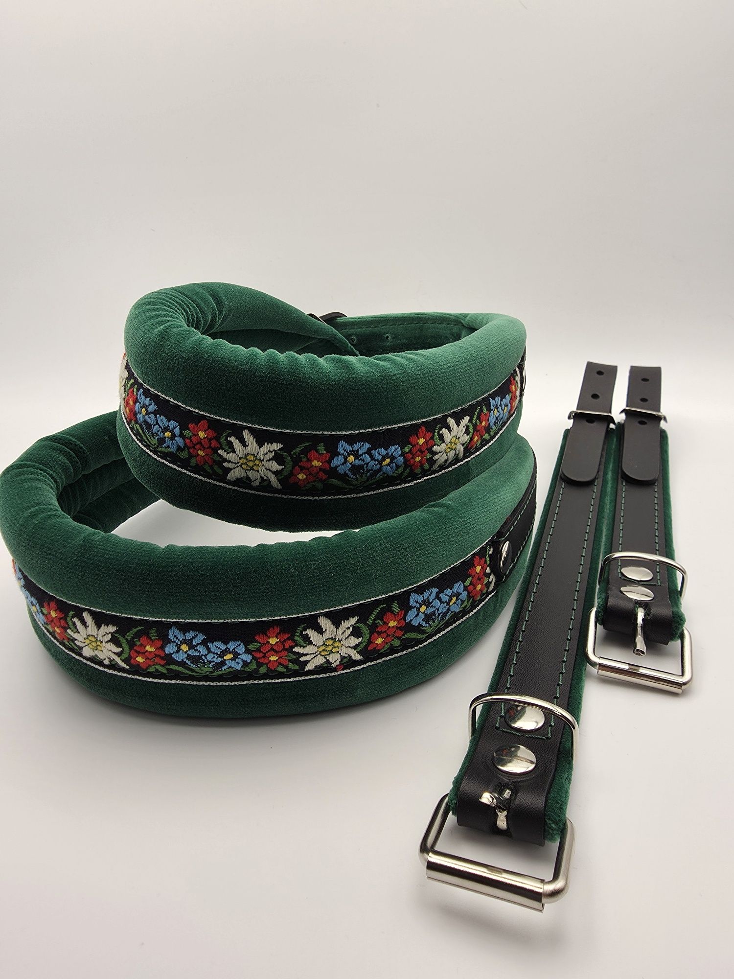 WŁOSKIE pasy nośne do akordeonu  GREEN/FOLK 96b