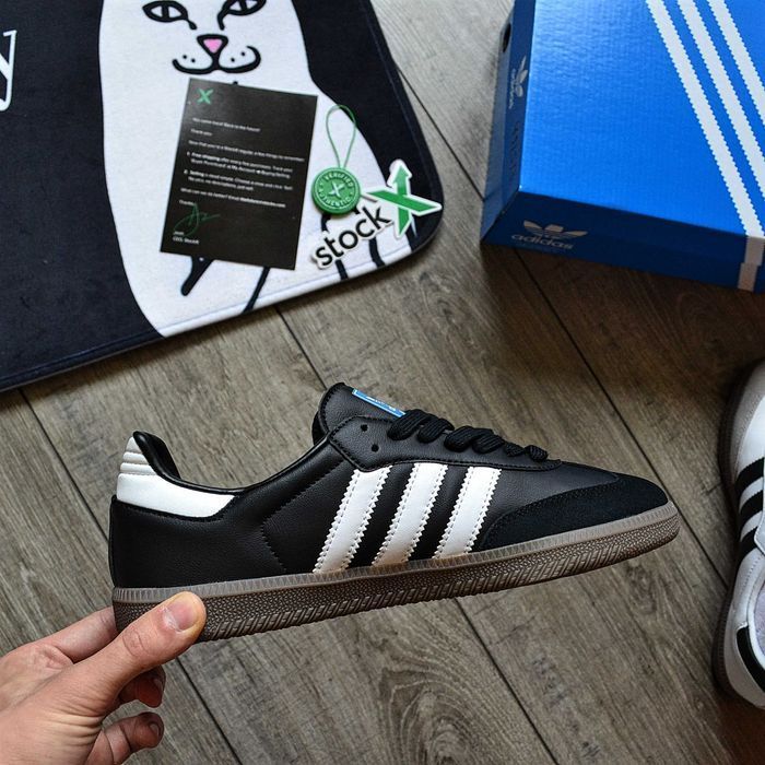 Мужские кроссовки Adidas Samba OG 'Black\White\Gum' Размеры 39-45