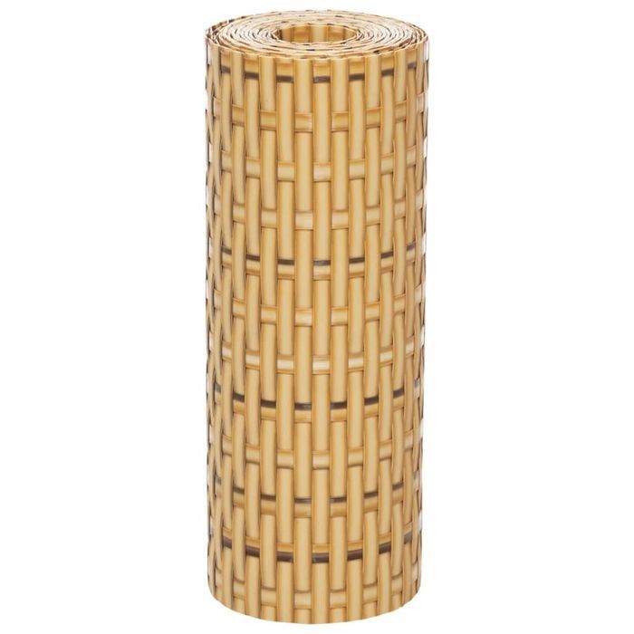 vidaXL Parawany balkonowe, 10 szt., jasnobrązowe, 255x19 cm, rattan PE