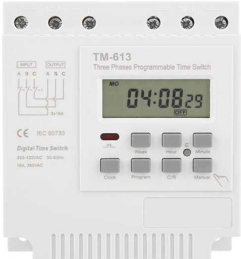 Przekaźnik czasowy DEWIN  3-fazowy / TM-163 Smart Digital 380 V