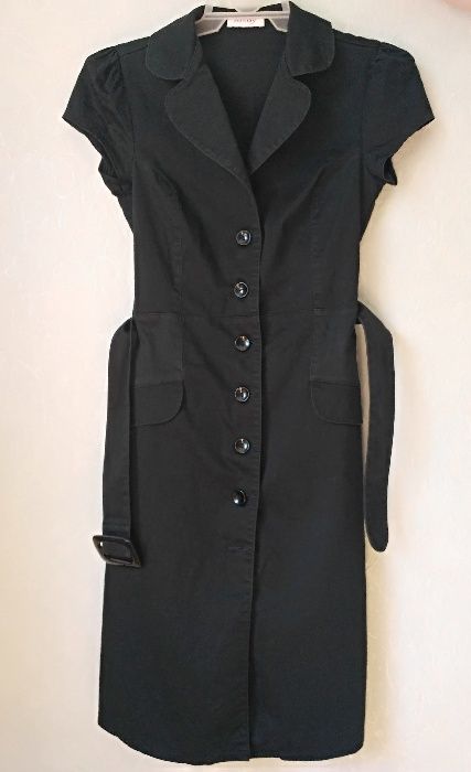 Плаття-халат, офісна чорна сукня ТМ Orsay, р. 36