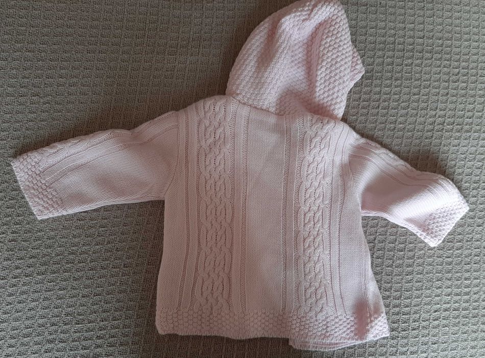 Casaco rosa  6-12 meses- dulces- casaco novo- portes incluídos