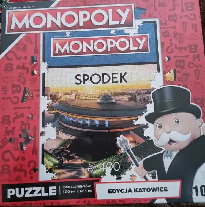 PUZZLE Monopol Katowice Spodek+ Stadion +maskotka Stadionu