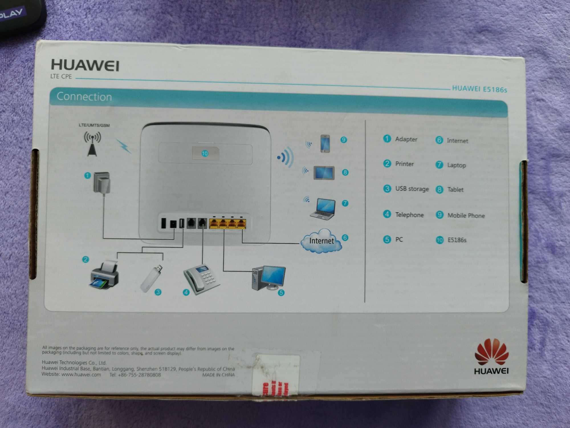 Ruter na kartę Huawei Model: E5186 s - 22a.