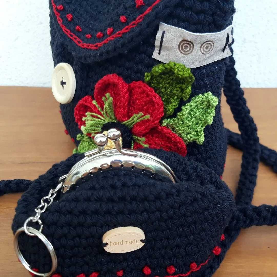 Bolsa em crochet