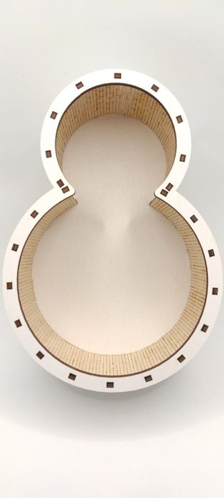 Drewniane pudełko w kształcie Bałwanka " Wesołych Świąt"