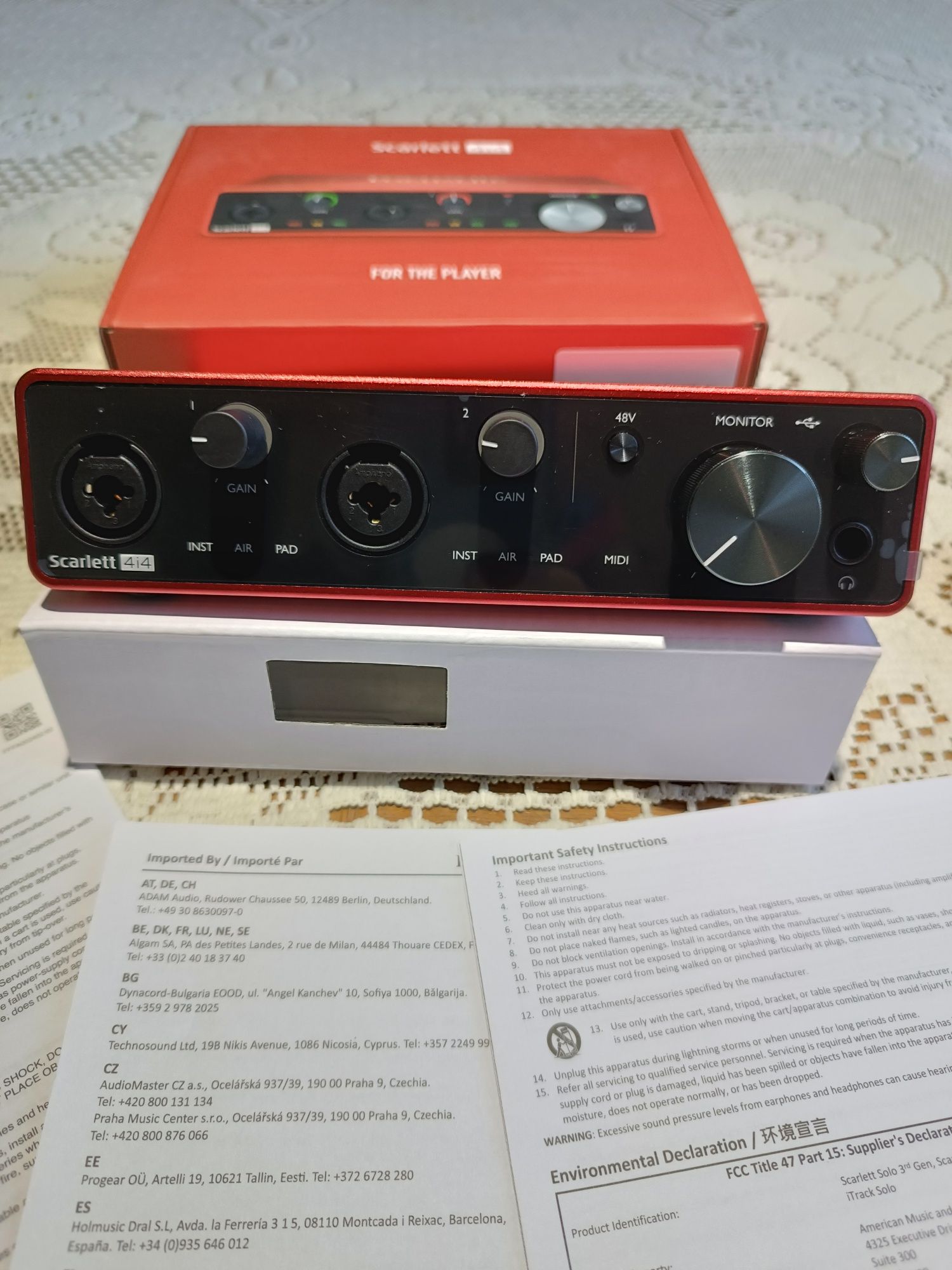 Focusrite Scarlett 4i4 3th gen. Interfejs audio jak nowy