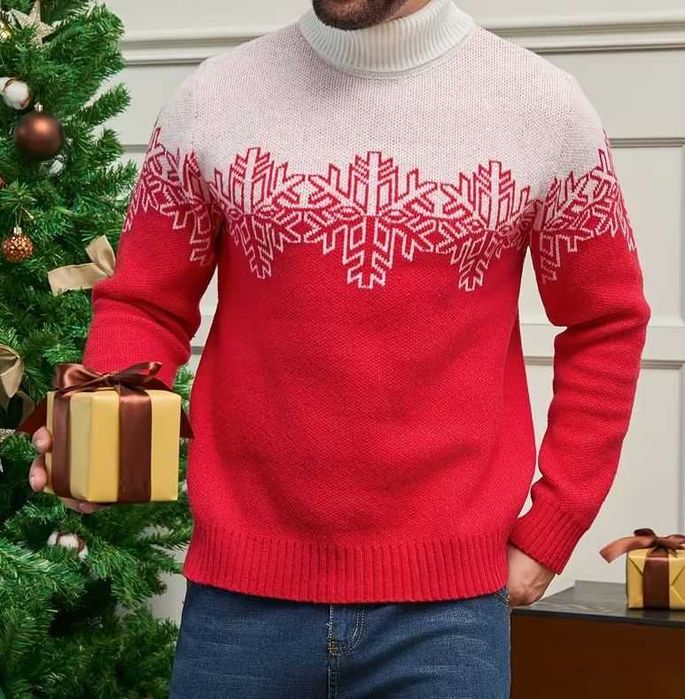 Sweter Golf męski świąteczny XL - XXL (54)